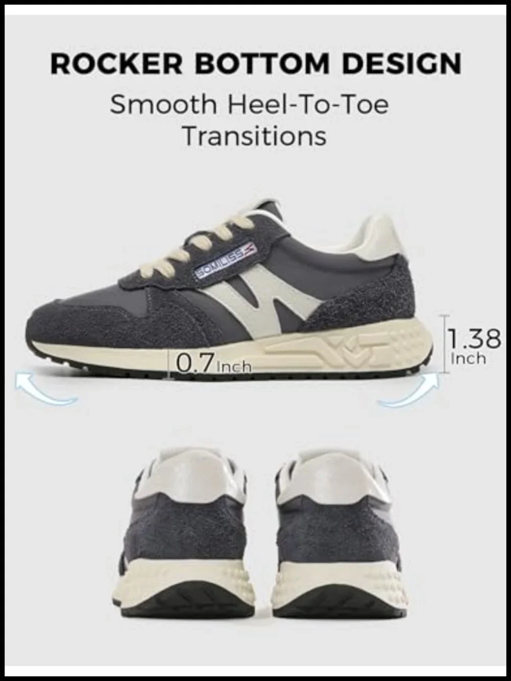 Women's Retro Casual Fashion Sneakers, Comfort Walking Shoes with Suede Fabric